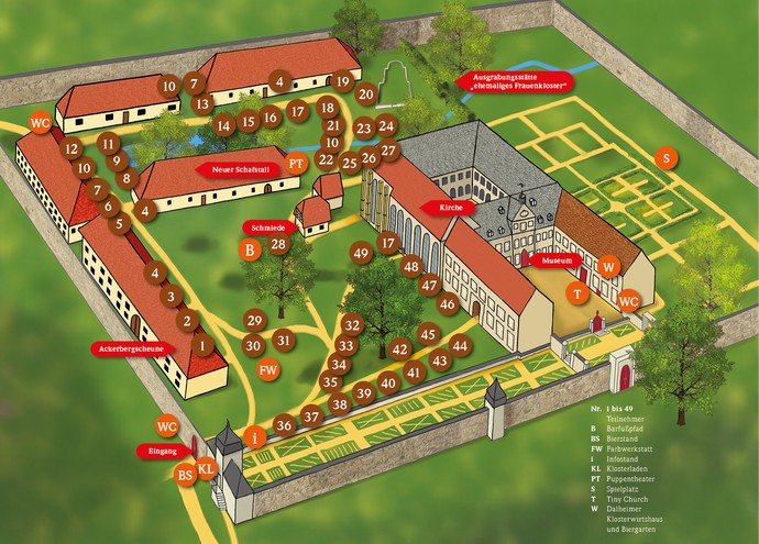 Auf dem Foto ist der Lageplan des Klostermarktes 2025 zu sehen.

Foto: LWL / Klein und Neumann