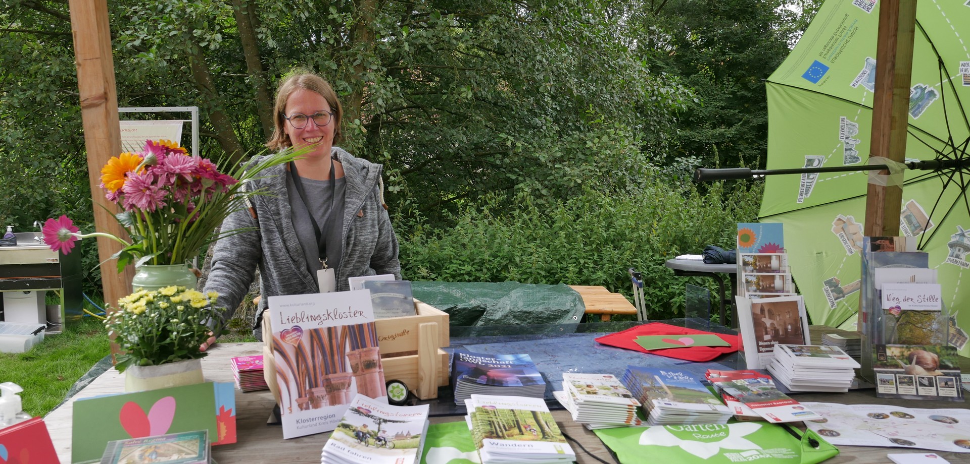 Der Stand des Kulturlandes Höxter auf dem Klostermarkt.

Foto: LWL/Buterus
