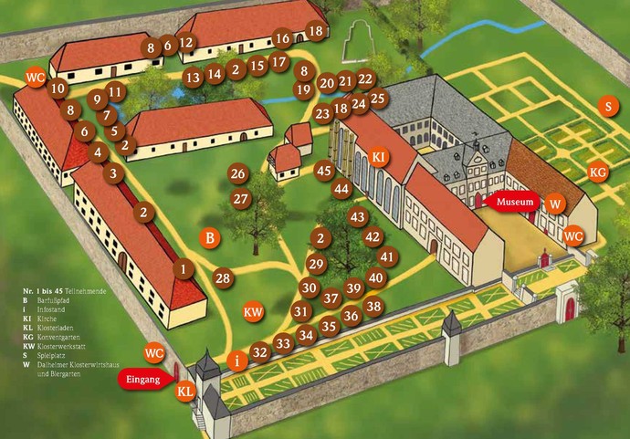 Auf dem Foto ist der Lageplan des Klostermarktes 2022 zu sehen.

Foto: LWL / Klein und Neumann